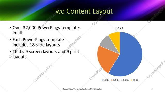 Two Content presentation slide layout