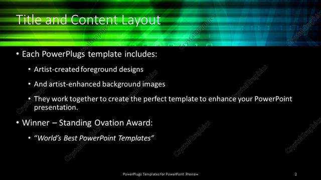 Title and Content presentation slide layout