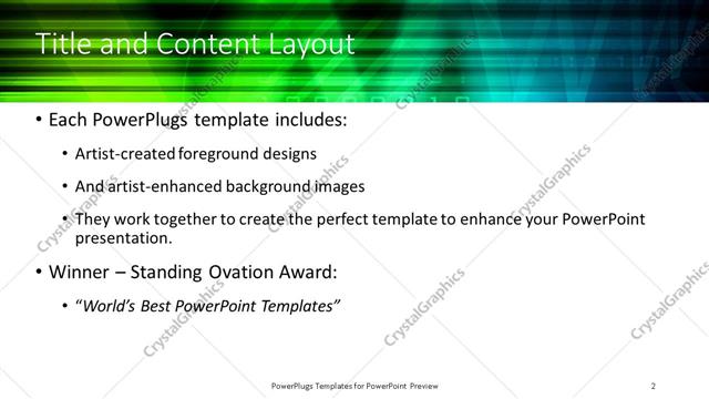 Title and Content presentation slide layout