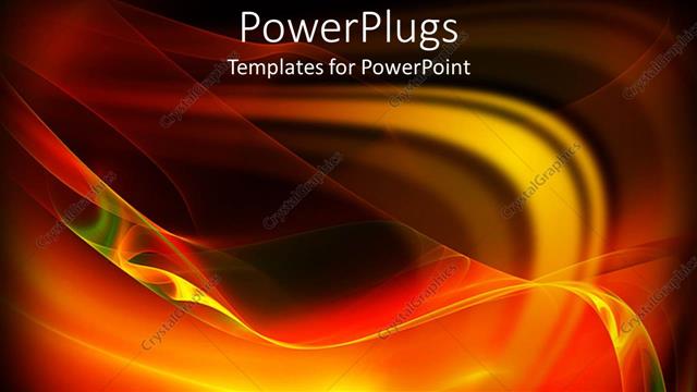  Presentation with fiery - Abstract depiction of multi colored fiery waves on a black background