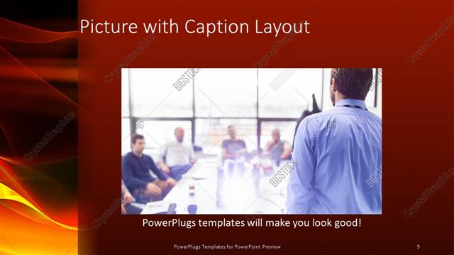 Picture with Caption presentation slide layout