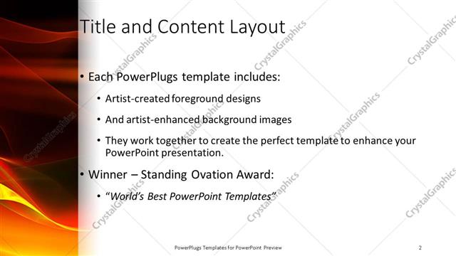 Title and Content presentation slide layout