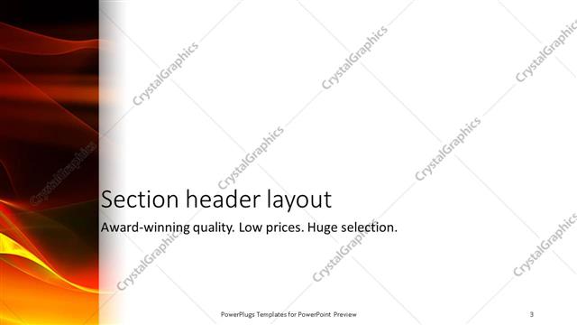 Section Header presentation slide layout