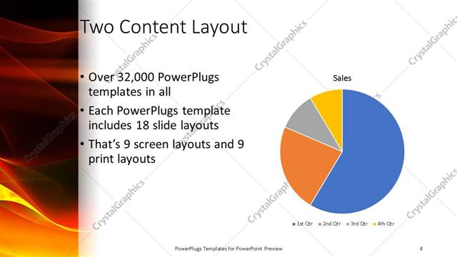 Two Content presentation slide layout