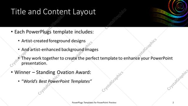 Title and Content presentation slide layout