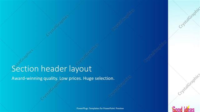 Section Header presentation slide layout