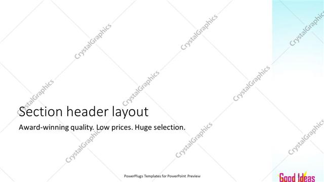 Section Header presentation slide layout