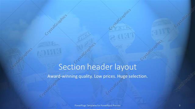 Section Header presentation slide layout