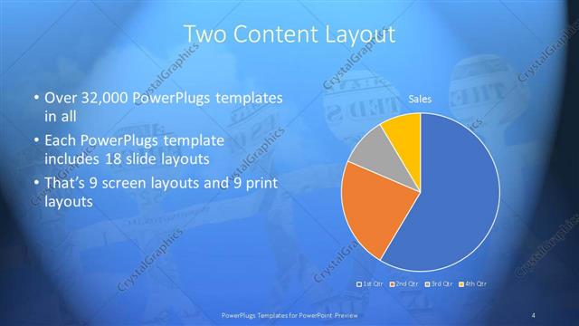 Two Content presentation slide layout