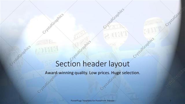 Section Header presentation slide layout