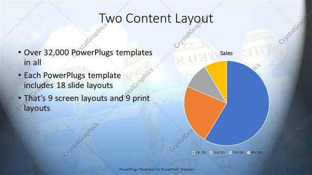 Two Content presentation slide layout
