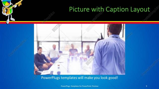 Picture with Caption presentation slide layout