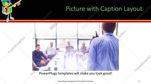 Picture with Caption presentation slide layout