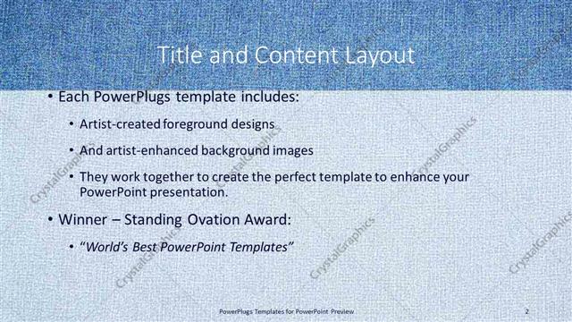 Title and Content presentation slide layout