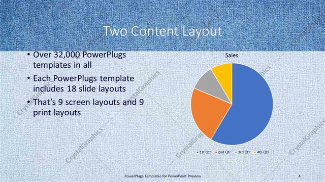Two Content presentation slide layout