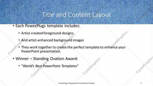 Title and Content presentation slide layout