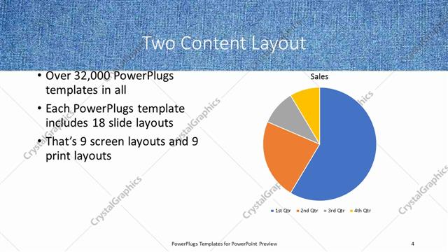 Two Content presentation slide layout