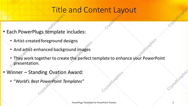 Title and Content presentation slide layout