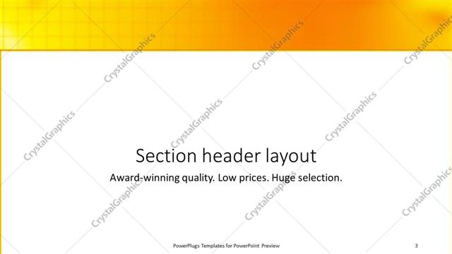 Section Header presentation slide layout