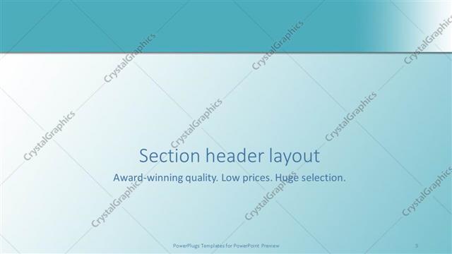 Section Header presentation slide layout