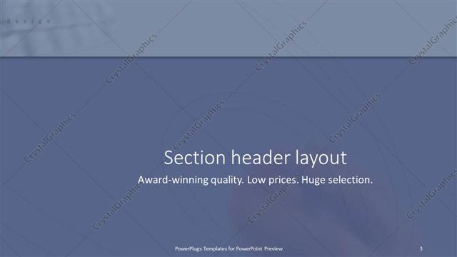 Section Header presentation slide layout