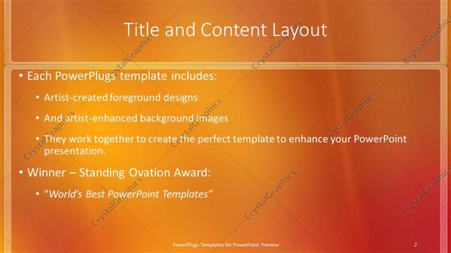 Title and Content presentation slide layout