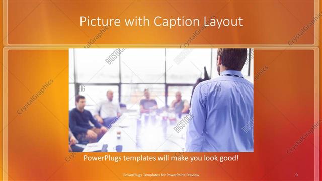 Picture with Caption presentation slide layout