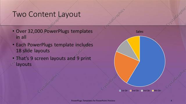 Two Content presentation slide layout