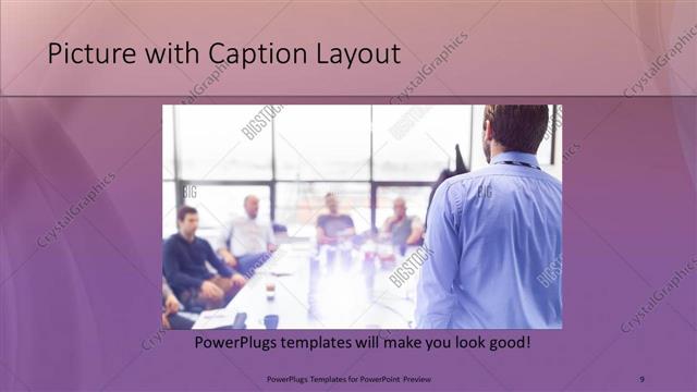 Picture with Caption presentation slide layout