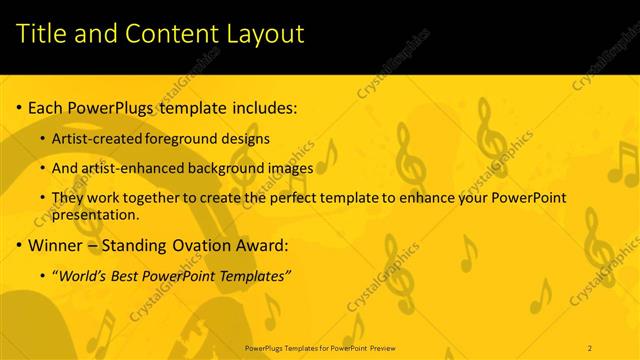 Title and Content presentation slide layout