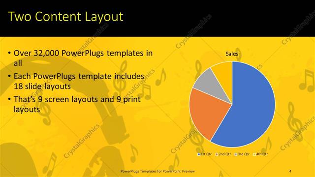 Two Content presentation slide layout