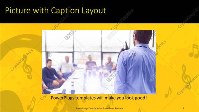 Picture with Caption presentation slide layout