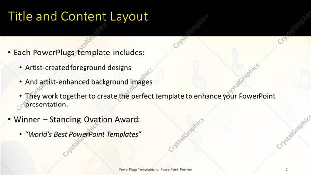 Title and Content presentation slide layout