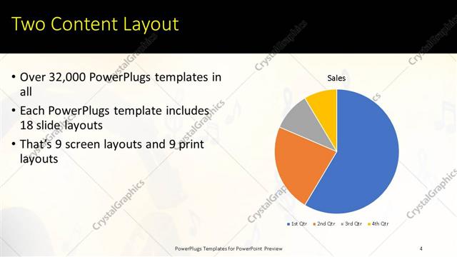 Two Content presentation slide layout