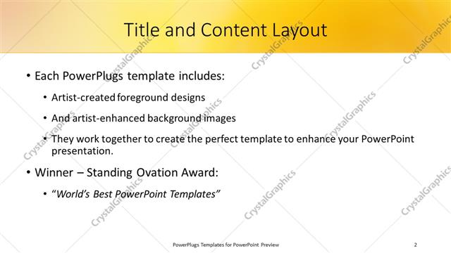 Title and Content presentation slide layout