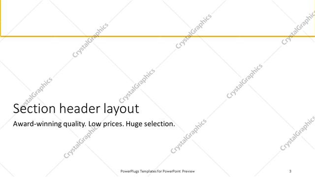 Section Header presentation slide layout
