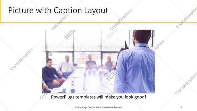Picture with Caption presentation slide layout