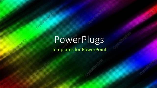  Presentation with rainbow - Abstract depiction with rainbow colored folds over black surface