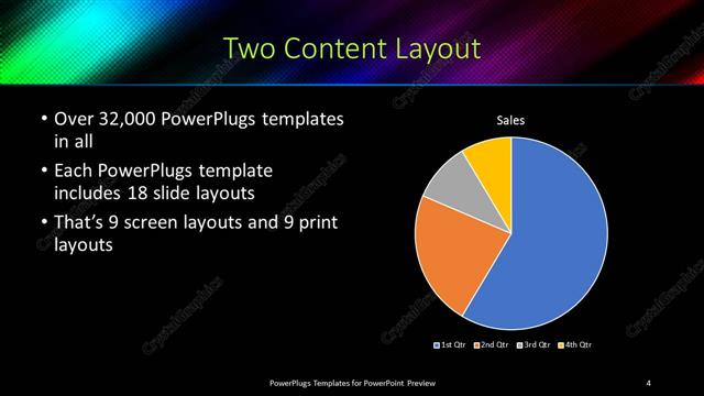 Two Content presentation slide layout