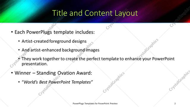 Title and Content presentation slide layout