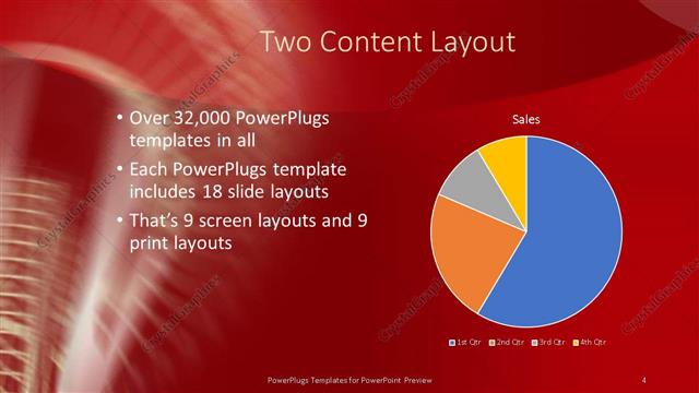 Two Content presentation slide layout