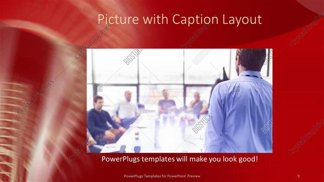 Picture with Caption presentation slide layout