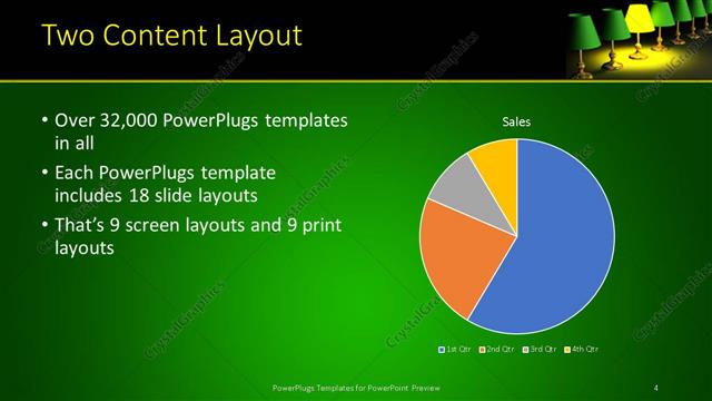 Two Content presentation slide layout