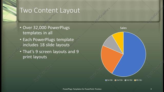 Two Content presentation slide layout