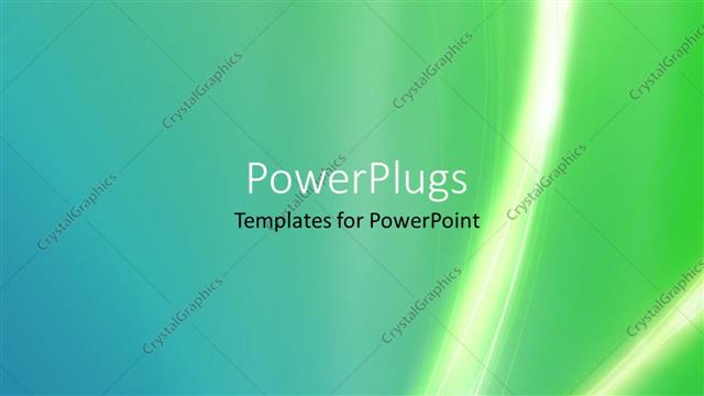  Presentation with green waves - Abstract depiction with sparkling light waves on green themed background?