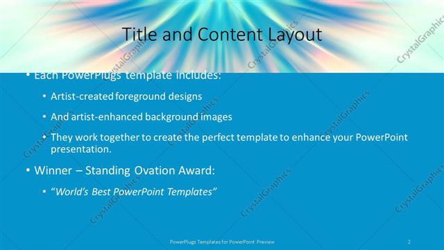 Title and Content presentation slide layout