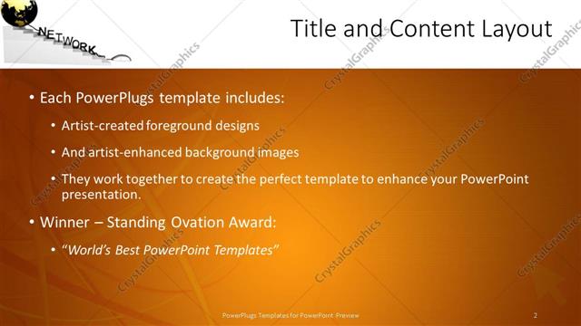 Title and Content presentation slide layout