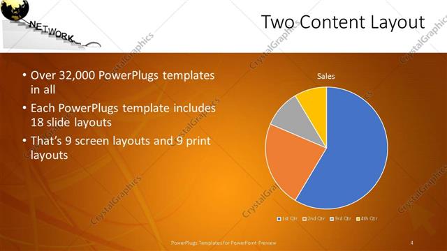 Two Content presentation slide layout