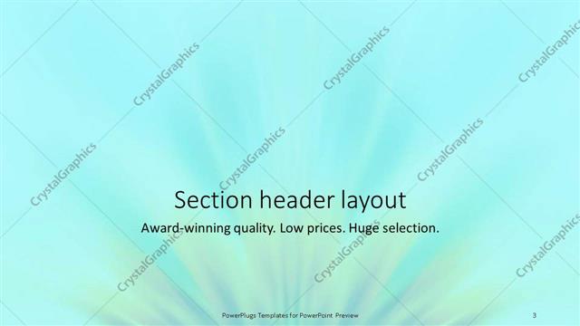 Section Header presentation slide layout