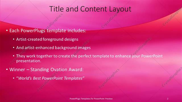 Title and Content presentation slide layout